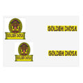 Golden Diosa Sticker Sheet — Decorative Goddess Decals (2 Round + 2 Text Stickers)