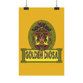 Golden Diosa Satin Poster – Vibrant Latin Goddess Wall Art