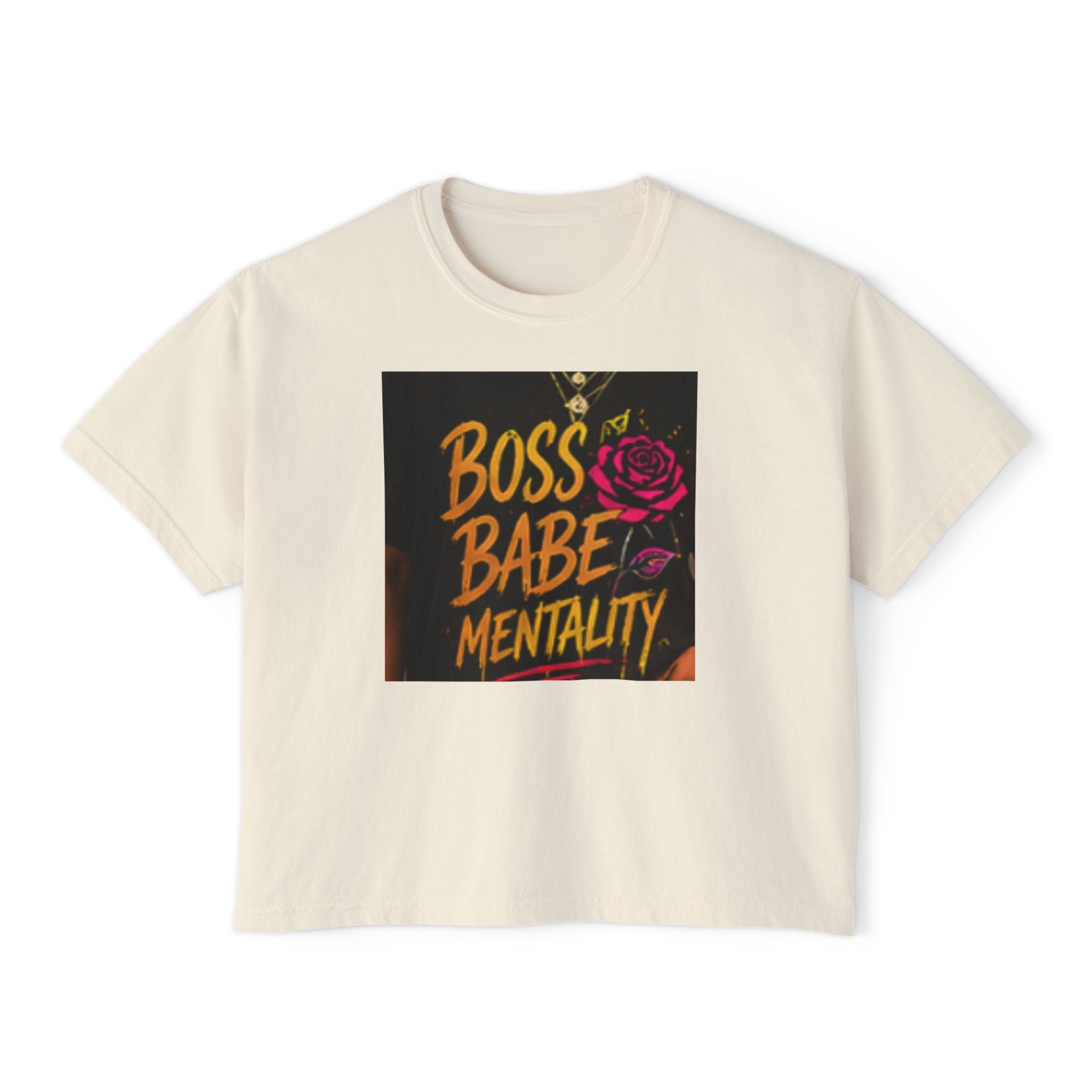 Golden Diosa Crop Top Boss Babe Tee